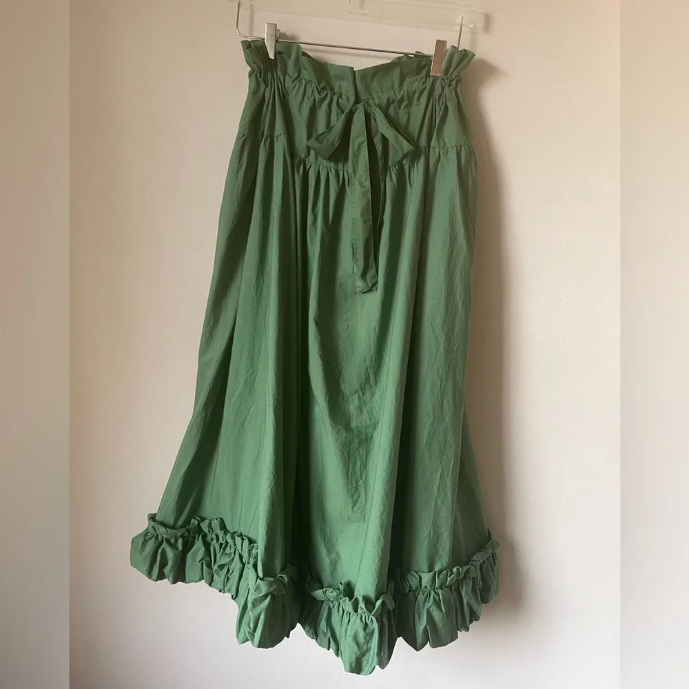 Free People Favorite Part MIDI Skirt Mermaid Green Small Petite